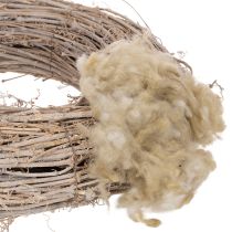Itens Lã de ovelha natural bege, solta, para artesanato e decoração, 250g