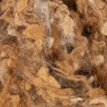 Itens Lã de ovelha marrom mesclada, lã natural, solta, para artesanato, 250g