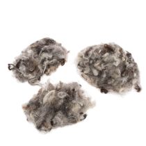 Itens Lã de ovelha decorativa, lã natural cinza mesclada, solta, 250g