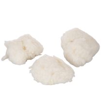 Itens Lã de ovelha solta, lã natural, mescla branca, versátil, 250g