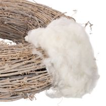 Itens Lã de ovelha solta, lã natural, mescla branca, versátil, 250g