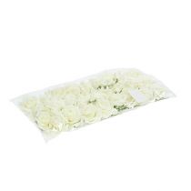 Itens Rosa de espuma Ø6cm creme 27 peças