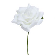 Itens Rosa de espuma Ø 7,5cm branco 18p