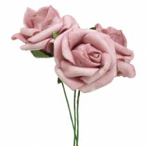 Itens Rosa de espuma Ø3,5cm rosa velho 48 unidades