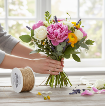 Itens Fio revestido em papel, enrolado em arame, Ø2mm, 100m, natural