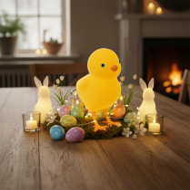 Itens Decoração de pintinho para a Páscoa, decoração de mesa, decoração reutilizável para sala de estar, 16 cm, 2 peças
