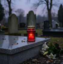 Itens Vela para túmulo, ideal para decoração outonal do Dia de Todos os Santos e do Domingo de Finados, 13 cm, 8 peças.