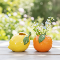 Itens Vaso cítrico, laranja e limão, como um acessório extravagante para casa, decoração de verão, 10cm, 2 peças