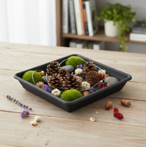 Itens Base para copos Lara quadrada 20cm x 20cm antracite 1ud