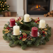 Itens Castiçal prata Ø10cm 4 unid.