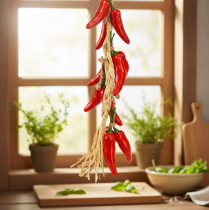 Itens Cabide decorativo verão pimenta artificial vermelha L50cm