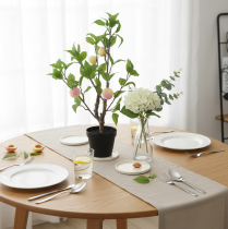 Itens Pessegueiro artificial com 4 frutos, decorativo, 53 cm de altura.