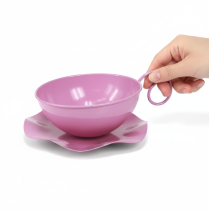 Itens Caneca de metal Ø16cm A9cm Caneca decorativa com pires Rosa 2 peças
