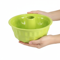 Itens Forma de bolo Bundt decorativa de metal, verde maçã, Ø23cm A12cm