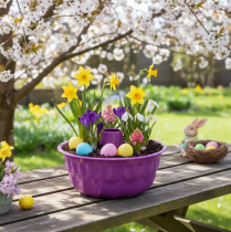 Itens Forma de bolo Bundt, metal, forma decorativa para bolo, roxa, Ø23cm, A12cm