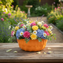 Itens Forma decorativa de metal para bolo Bundt laranja Ø23cm A12cm