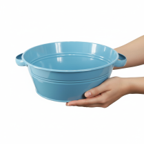 Itens Tigela redonda com alça, tigela decorativa, tigela para flores, azul, Ø33,5 cm