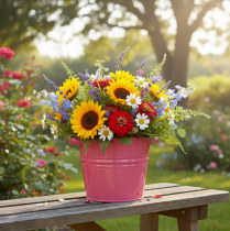 Itens Vaso decorativo de metal rosa com alças, 31x26x21,5cm