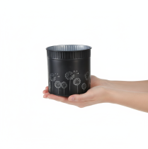 Itens Vaso em forma de dente-de-leão, preto, Ø12,5cm, A14cm