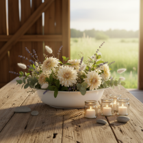 Itens Tigela de metal com acabamento em esmalte branco, Ø29cm, A7,5cm