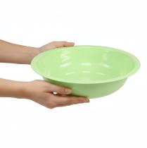 Itens Tigela decorativa de metal, verde, com acabamento em esmalte, Ø29cm
