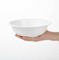 Itens Tigela de metal branca com aparência de esmalte, Ø36cm, A9,5cm