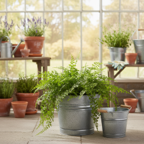 Itens Vaso/jardineira vintage decorativo em metal, Ø22cm, A20cm