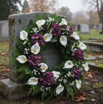 Itens Copos-de-leite em arame, pequenos, brancos, 50 peças