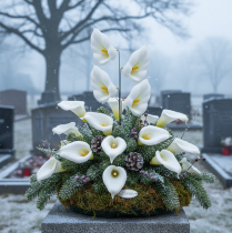 Itens Copos-de-leite, tamanho médio, em arame, 50 peças