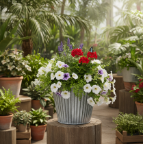 Itens Vaso de plantas, vaso decorativo com alças, vaso de metal para plantio Ø25,5cm