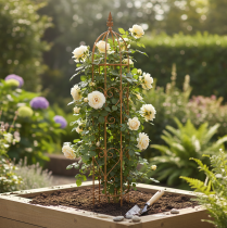 Itens Treliça de jardim, suporte para roseiras e outras plantas trepadeiras, ideal para o design do jardim, 108 cm, conjunto de 2.