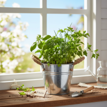 Itens Balde com alças de corda Ø14cm A12cm