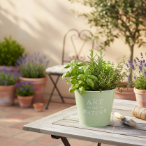 Itens Vaso de zinco Art of Nature verde menta Ø17,5cm A15cm