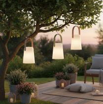 Itens Luminária com alça, luz LED portátil para uso interno e externo, 22 cm, 3 peças