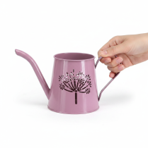 Itens Regador decorativo de metal, com desenho de dente-de-leão rosa, 12 cm, 2 peças