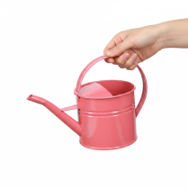 Itens Regador decorativo de metal, vaso de flores rosa, 1,25 l, para uso interno/externo, varanda