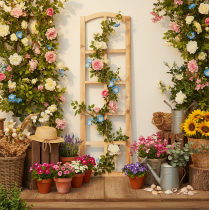Itens Moldura de janela de madeira como decoração de parede, 100 cm