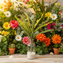 Itens Ramo de samambaia artificial, planta verde artificial para decoração, 45 cm