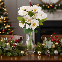 Itens Buquê de rosas artificiais de Natal, 35 cm, 6 peças