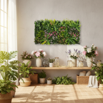 Itens Parede vegetal artificial vertical de 100 x 55 cm