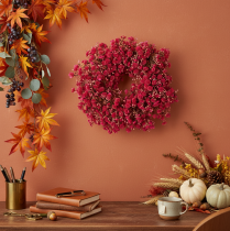 Itens Guirlanda de flores artificiais, decoração com gipsofila, 30 cm