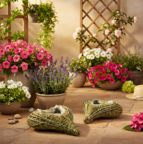 Itens Coração vegetal feito de material natural com inserção de folha metálica, 22 cm, 2 peças
