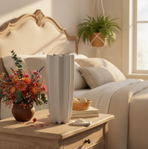 Itens Vaso moderno com nervuras, vaso decorativo alto para flores secas, 38 cm