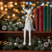 Itens Rena de Natal de pernas compridas, para decoração de prateleira, 54 cm