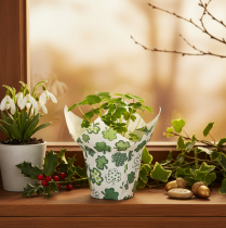 Itens Vaso de papel com estampa de trevo, decoração de Ano Novo, 12 cm, 12 peças
