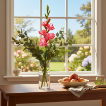 Itens Gladíolo artificial com flores decorativas, 88 cm