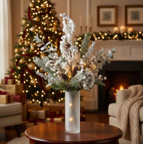 Itens Ramo artificial decorativo de inverno com frutos silvestres e pinhas, 60 cm
