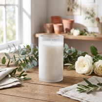 Itens Vela de recarga para luz de sepultura branca H10cm 12 pcs
