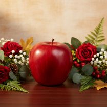 Itens Maçã vermelha decorativa, fruta decorativa, Ø8cm A9,5cm, Red Delicious, 4 peças