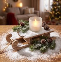 Itens Neve decorativa, branca fina, 12g